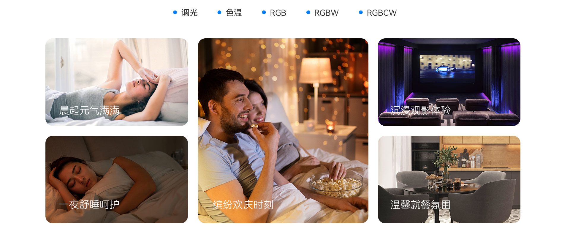 新增RGBCW控制，調光調色全面出色